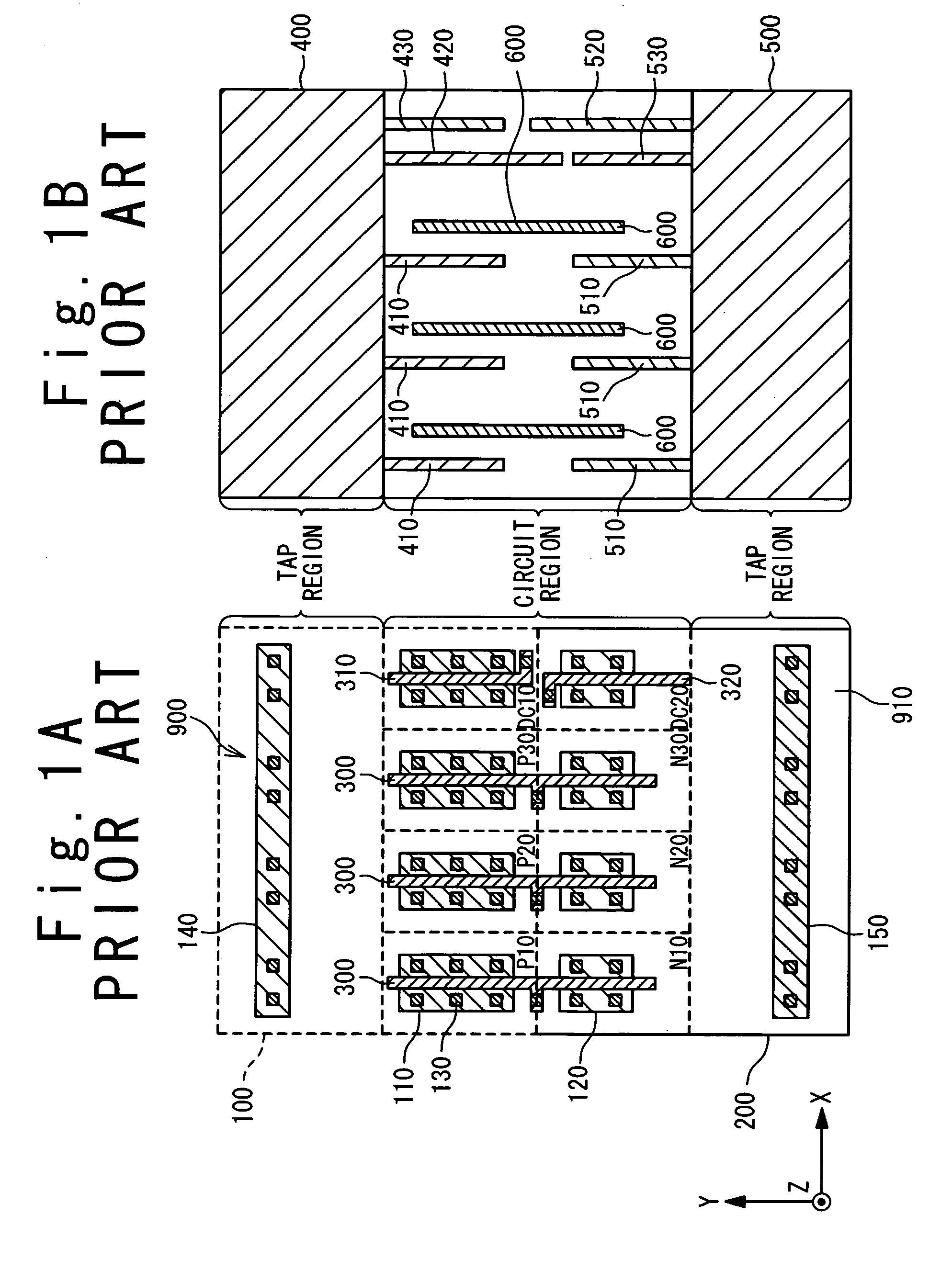 Integrated circuit incorporating decoupling capacitor under power and ground lines