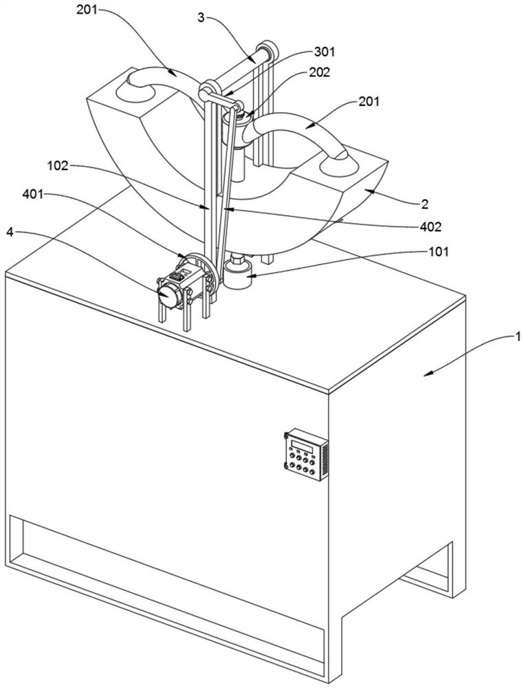 Automatic feeding device used for garment dyeing machine