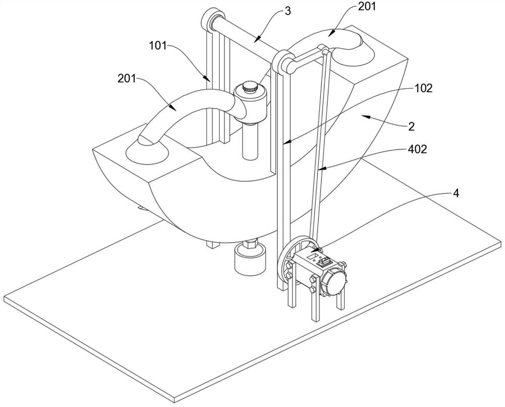 Automatic feeding device used for garment dyeing machine