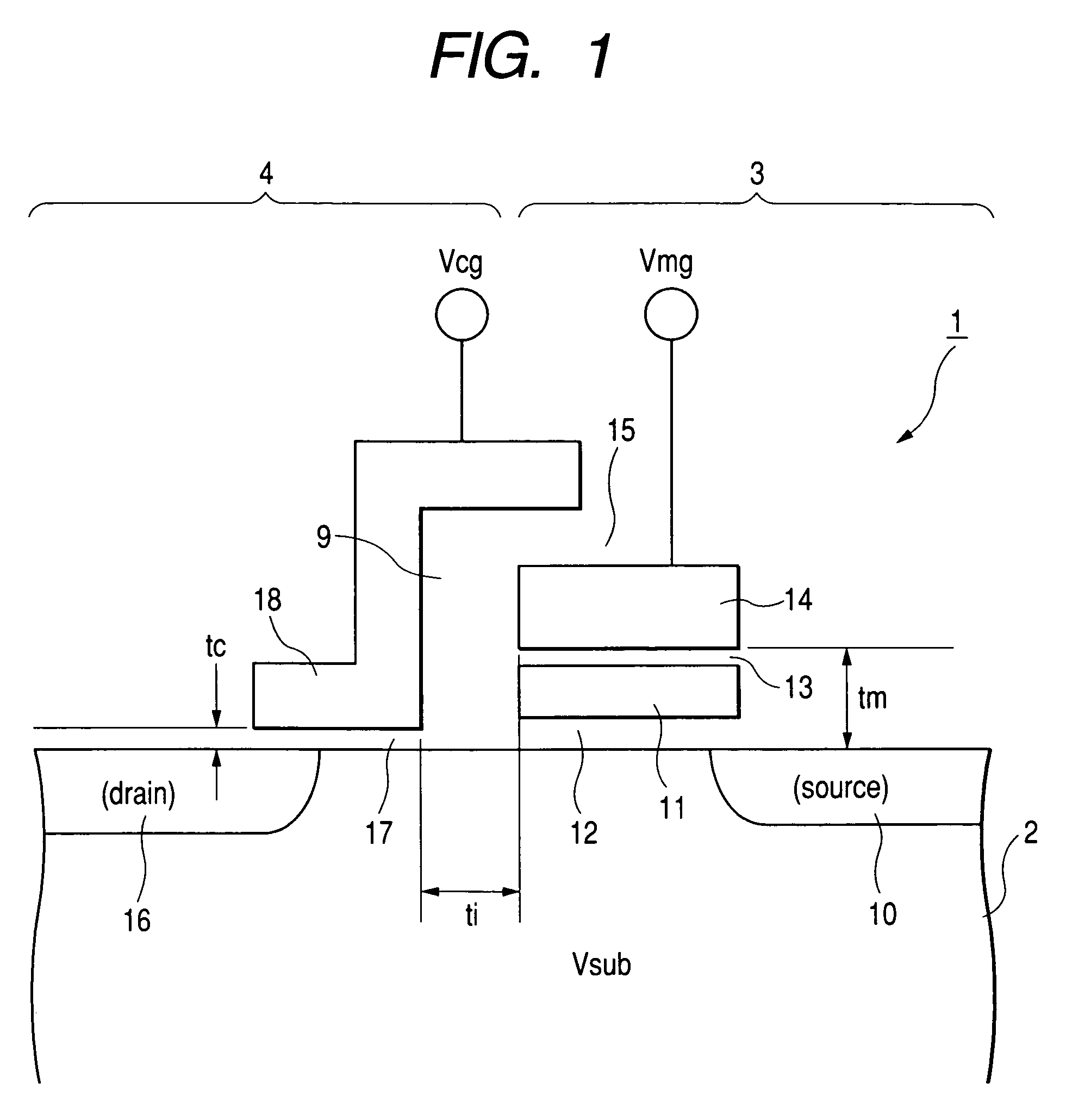 Nonvolatile semiconductor memory device employing transistors having different gate withstand voltages for enhanced reading speed