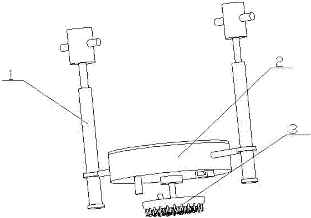 Sweeping disc structure of sweeper capable of changing inclined angles according to different road conditions