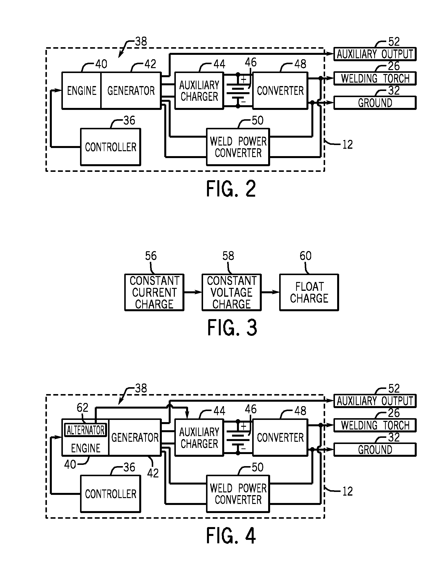 Welding system having an auxiliary charger