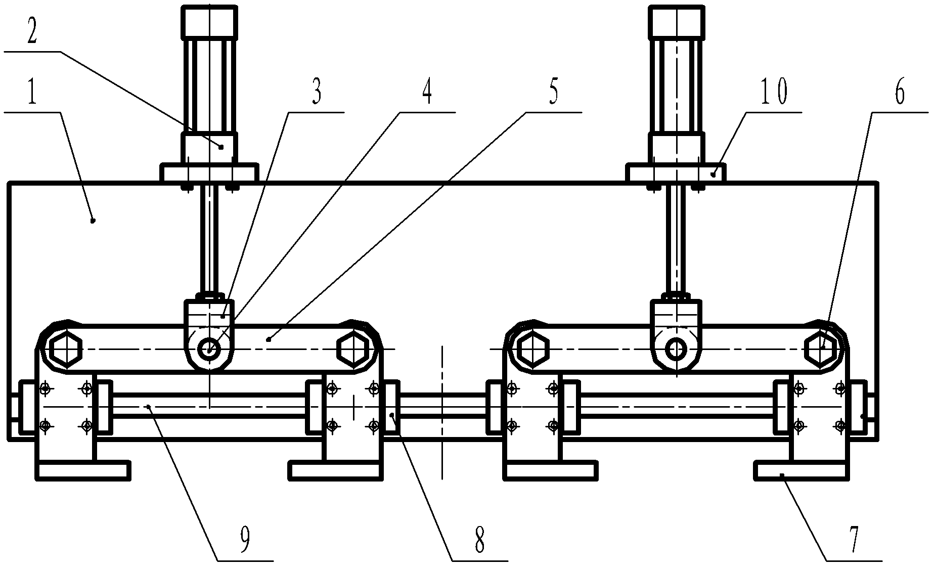 Automatic positioning clamping mechanism for feeding and discharging materials in bell-shaped shell defect-detection/cleaning integrated machine