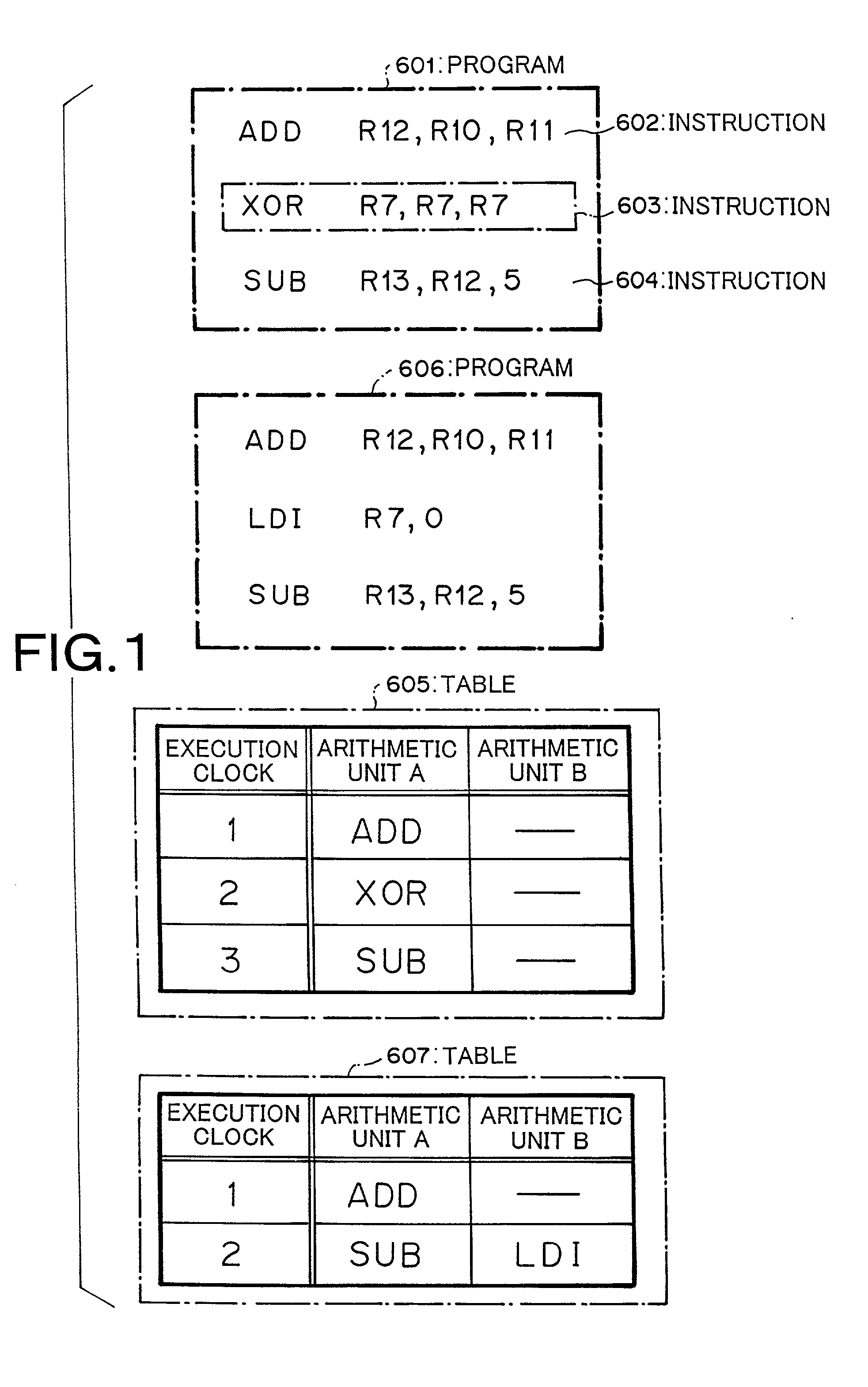 Compiler processing system for generating assembly program codes for a computer comprising a plurality of arithmetic units