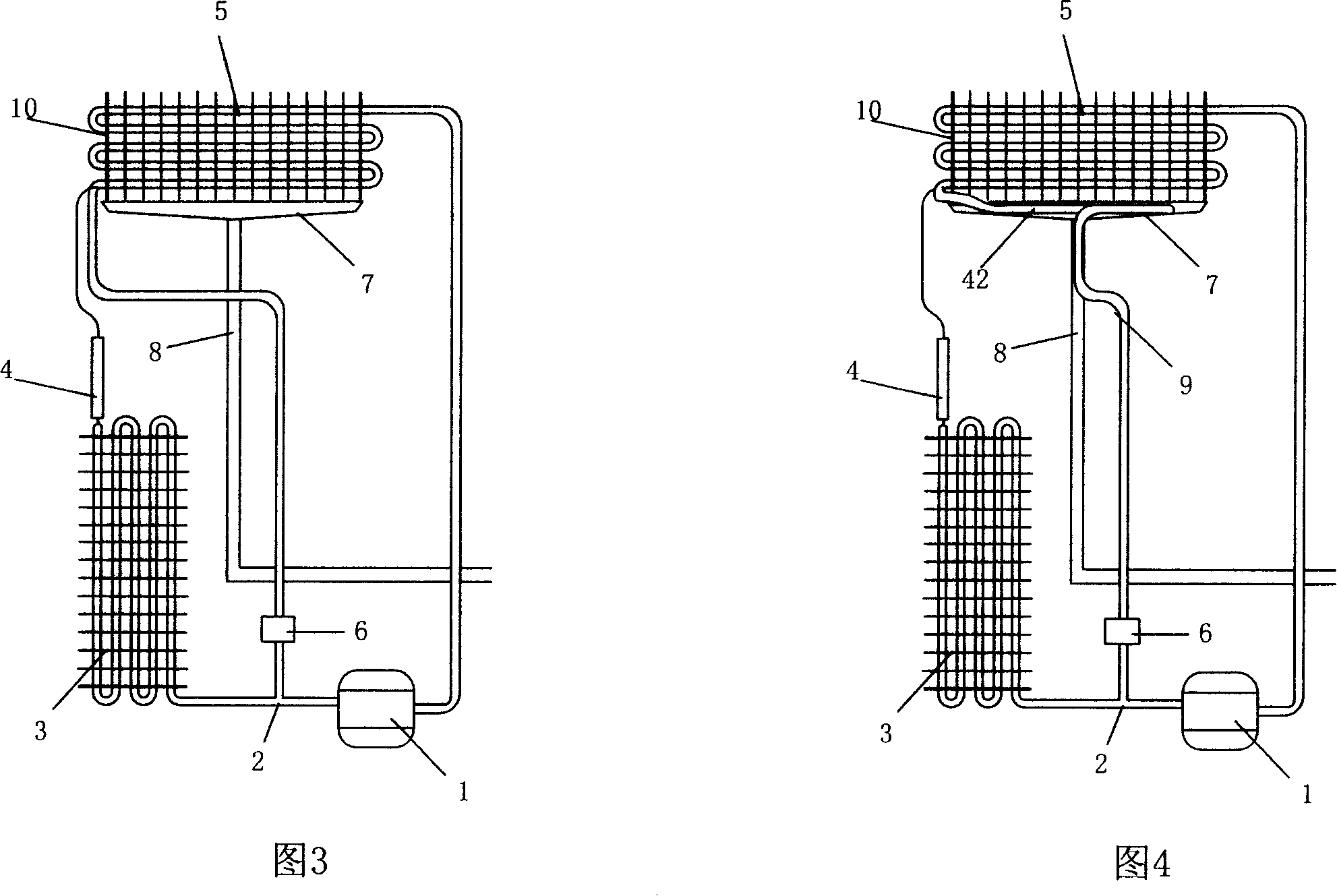 Refrigerator evaporator defrost method and defrosting device using the method