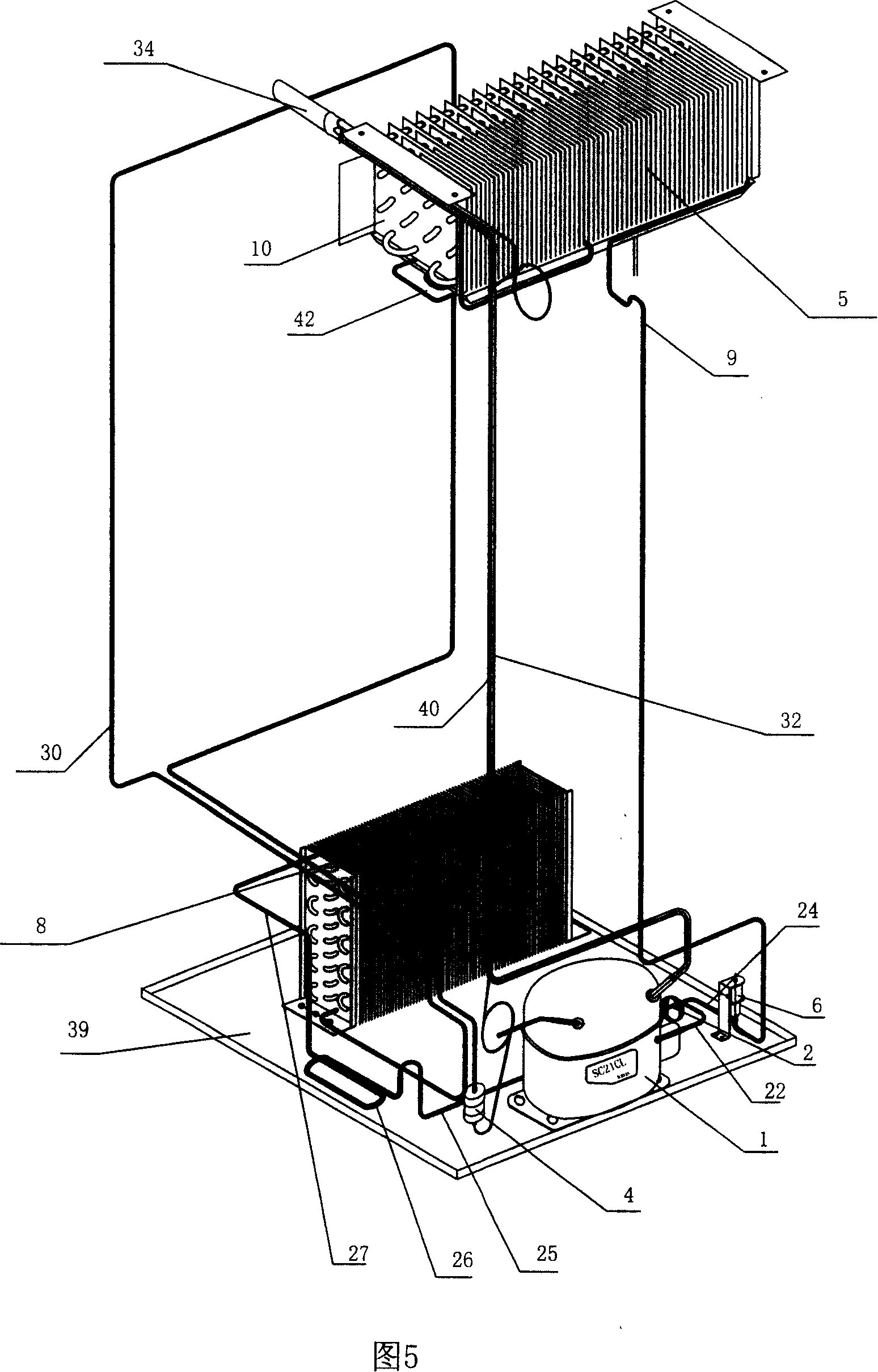 Refrigerator evaporator defrost method and defrosting device using the method