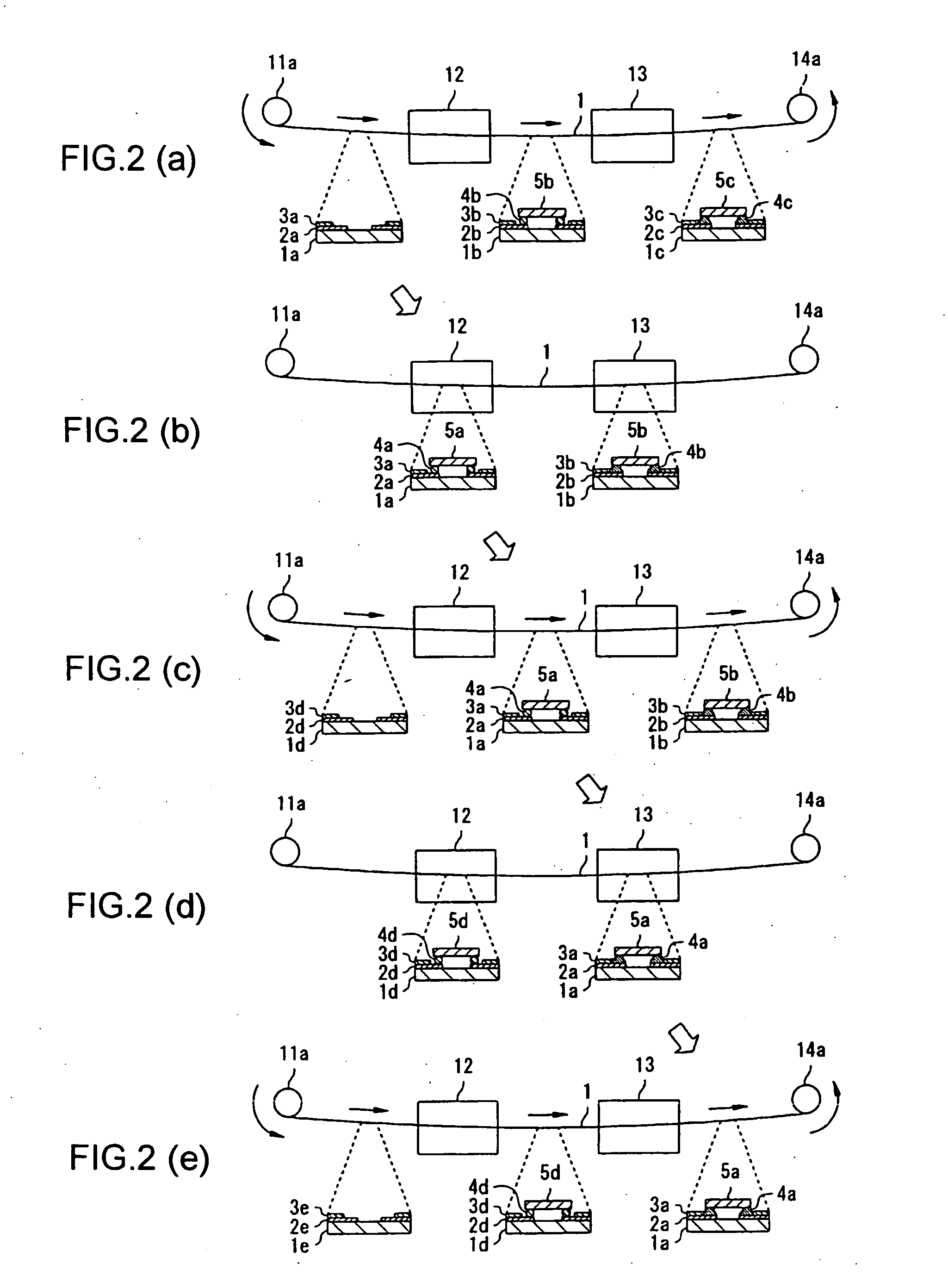 Apparatus for manufacturing an electronic device, method of manufacturing an electronic device, and program for manufacturing an electronic device