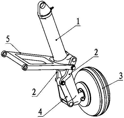 Strut type landing gear