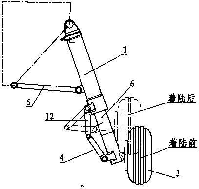 Strut type landing gear