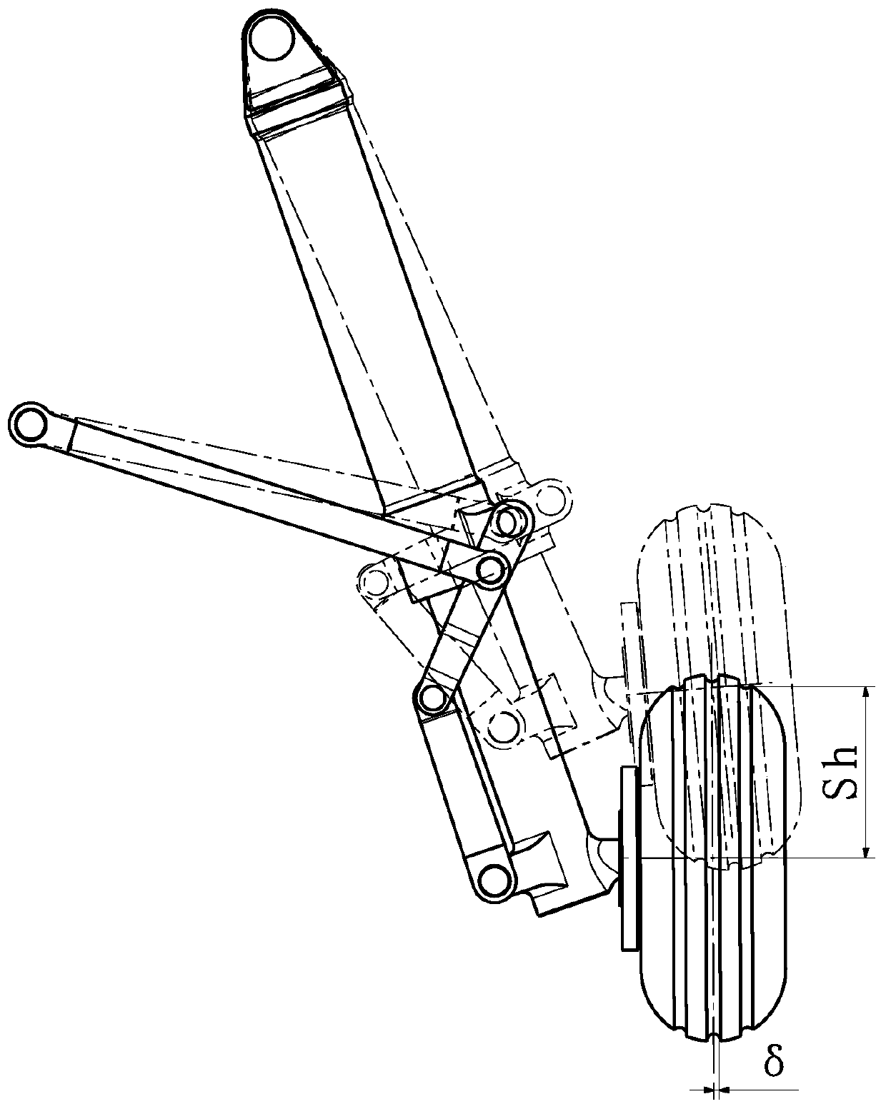 Strut type landing gear