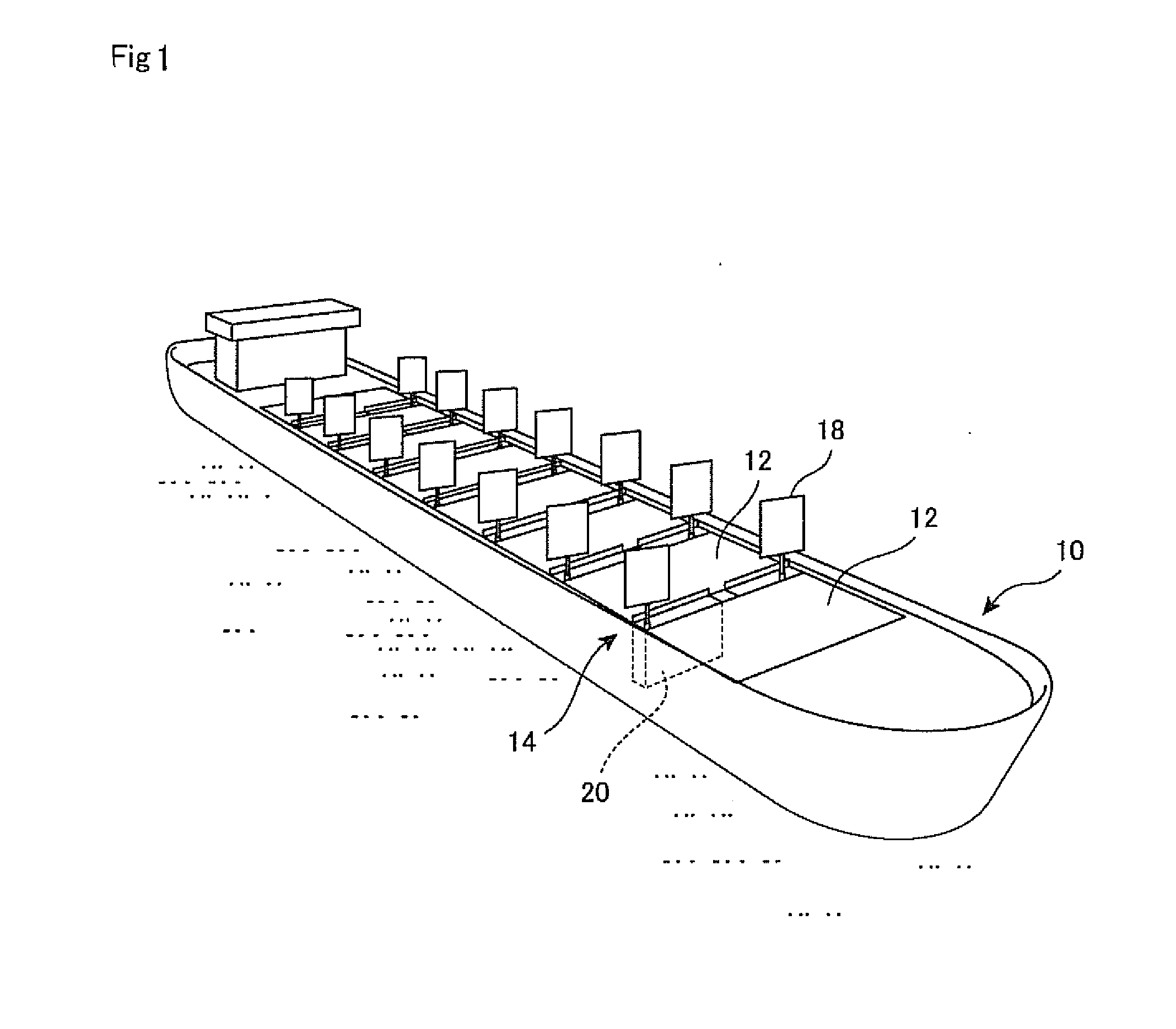 Power module for use in marine vessel, and wind-propelled vessel provided with said power module