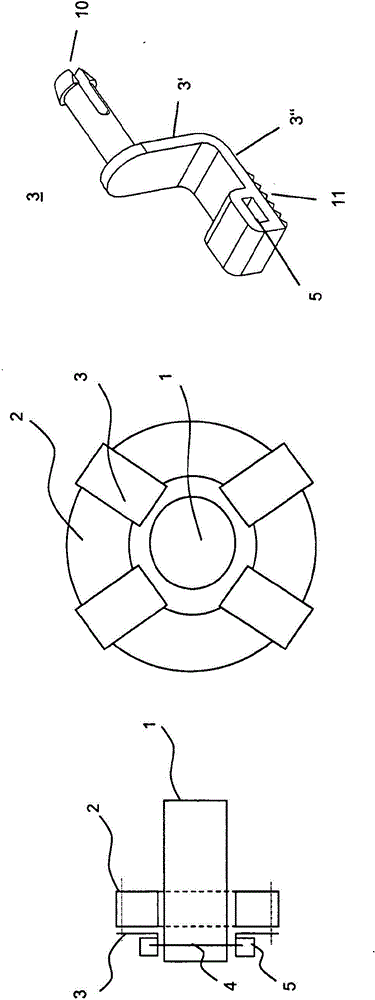 Fastening means for current and/or voltage sensor