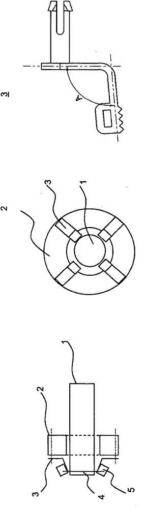 Fastening means for current and/or voltage sensor