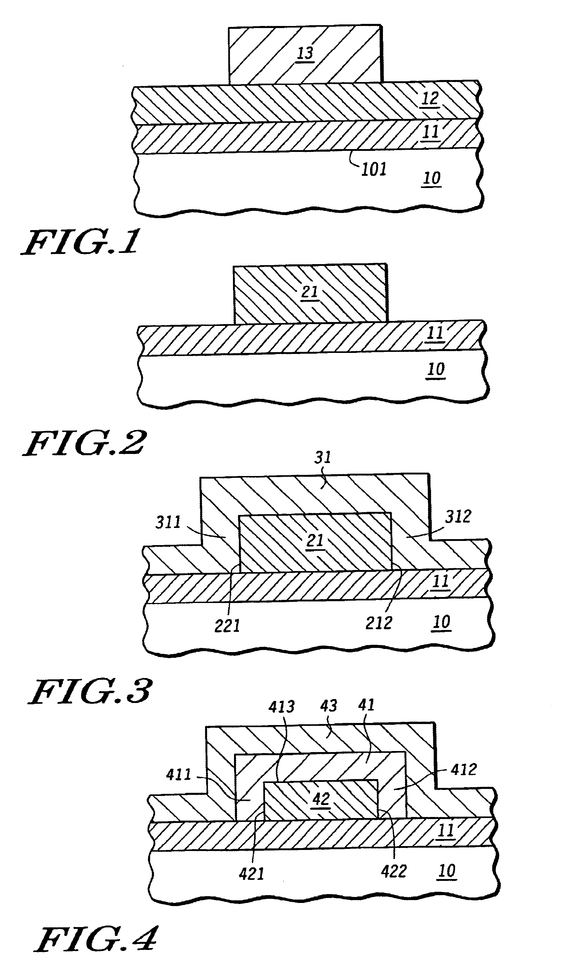 Method for forming an electronic structure using etch