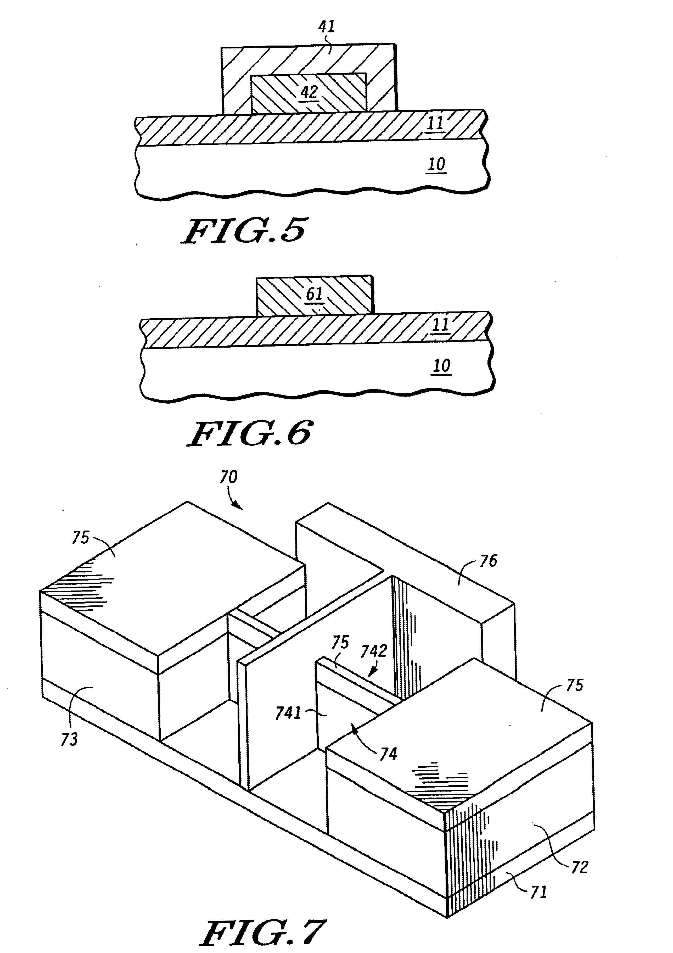 Method for forming an electronic structure using etch