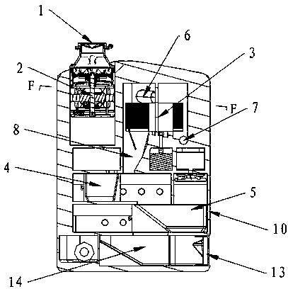 Method and device for purifying and recycling organic garbage from kitchen