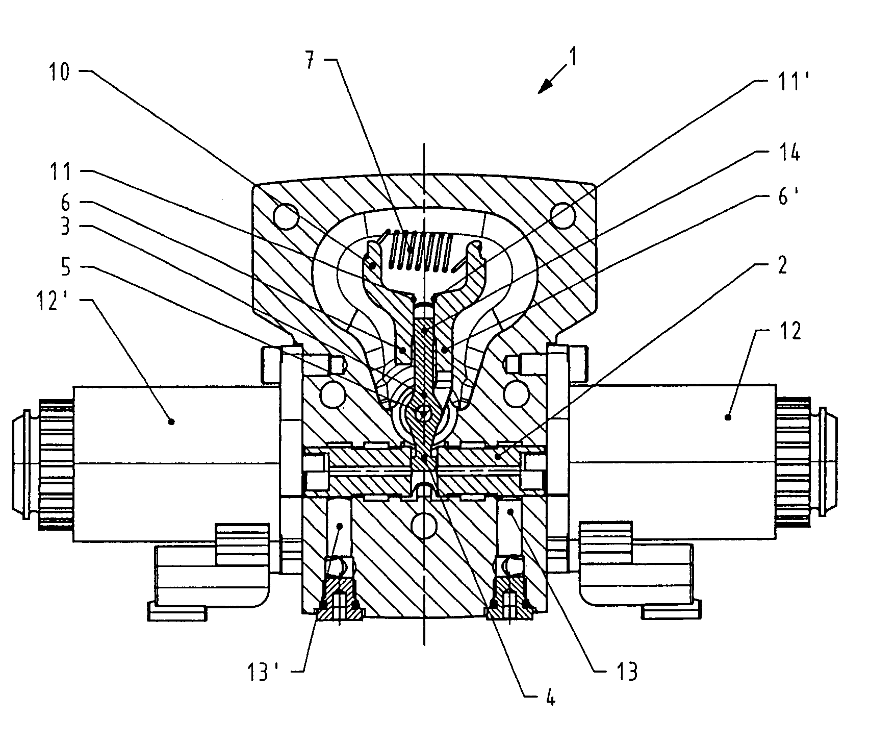 Axial piston machine having a device for the electrically proportional adjustment of the volumetric displacement