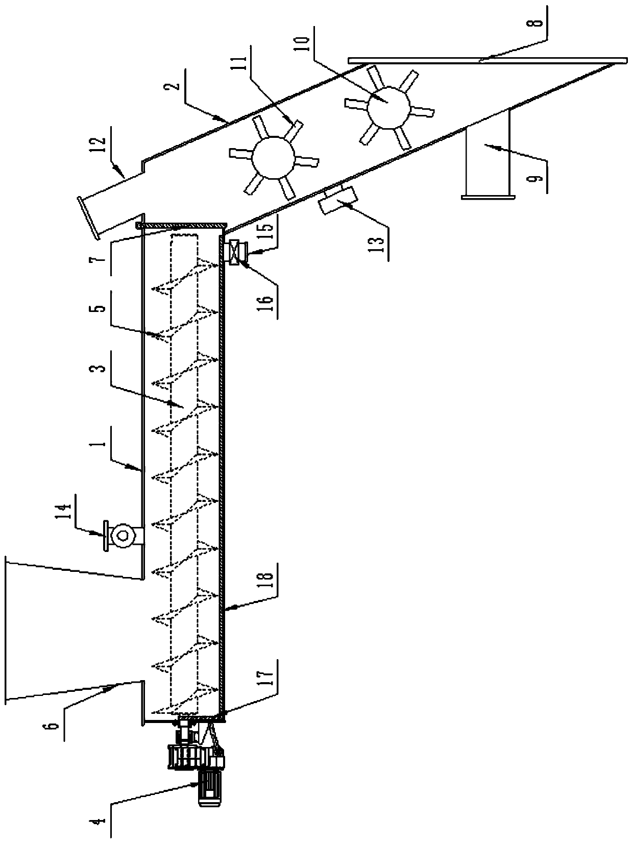 Feeding device having backdraft cutoff function and used for biomass fuel boiler