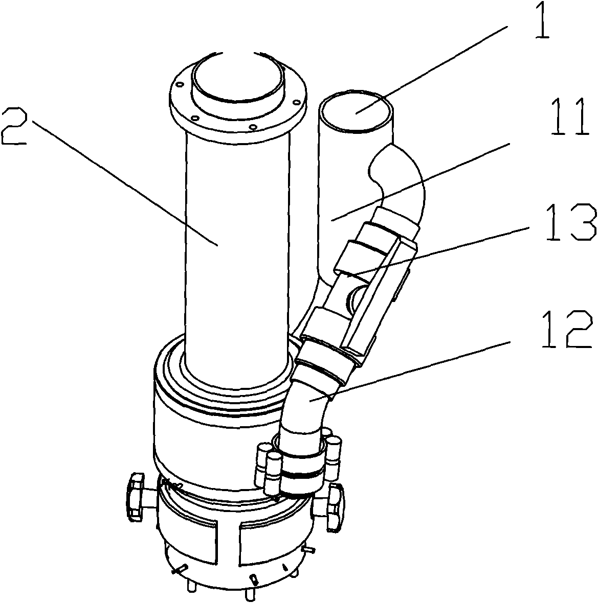 Integrated silt loosening and sucking device for removing silt