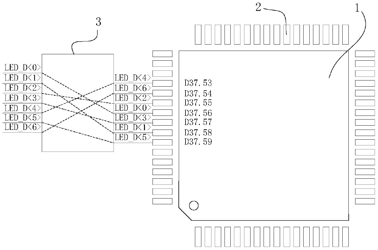 A circuit diagram design chip pin exchange method