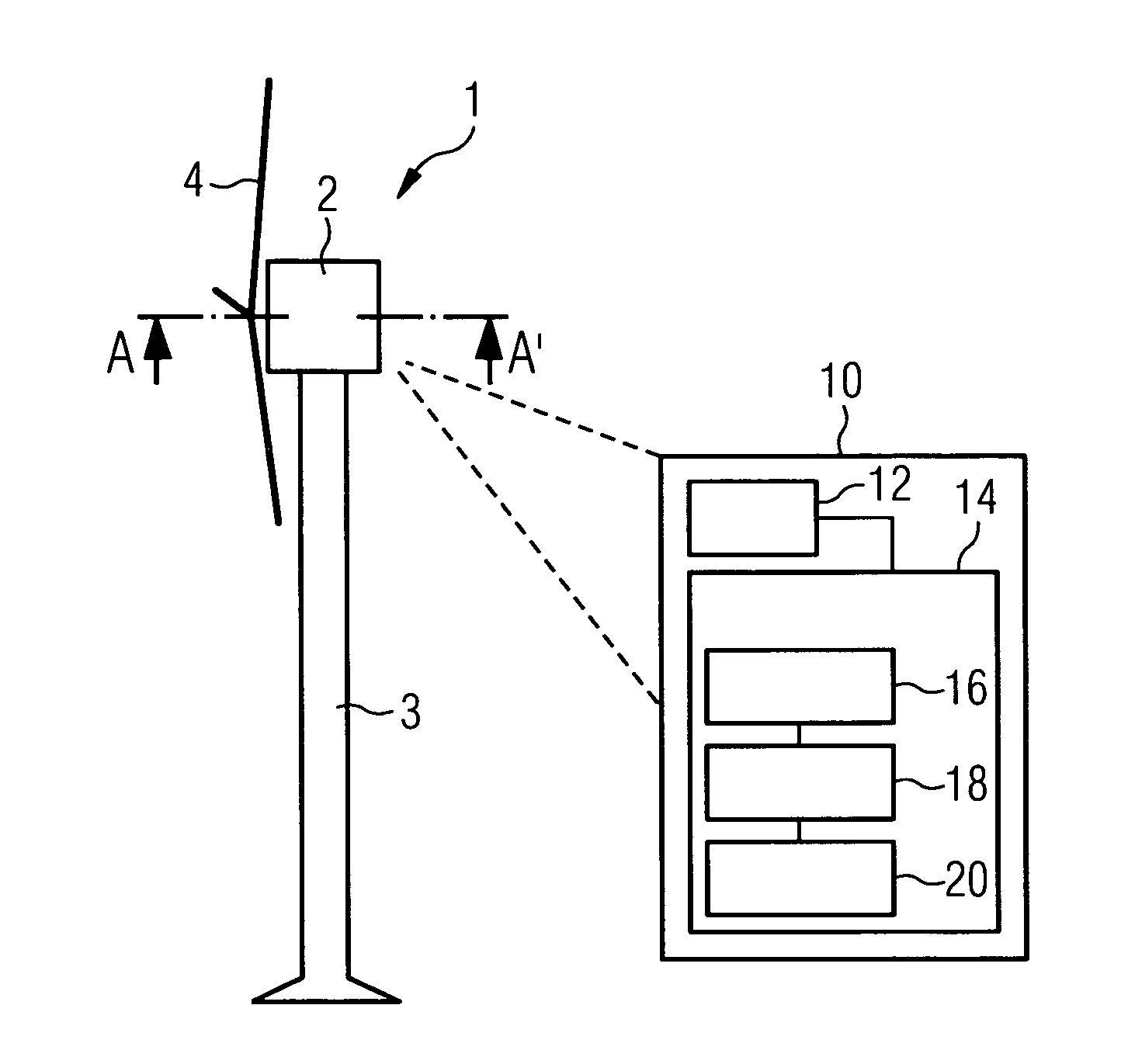 Apparatus and method for determining a resonant frequency of a wind turbine tower