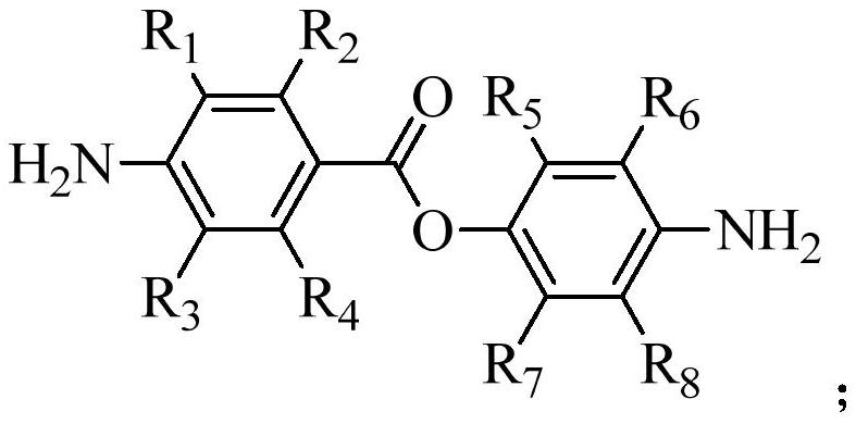 Trifluoromethyl substituted aromatic diamine compound containing aromatic ester structure and preparation method thereof