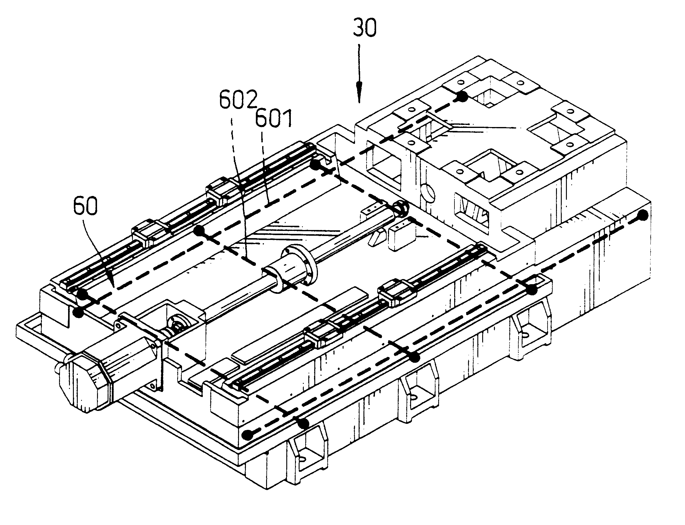 Prestressing device for a mechanical finishing device