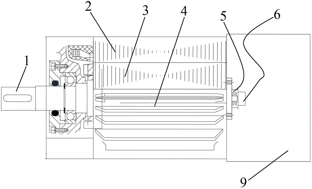 Ventilation cooling device for AC motor