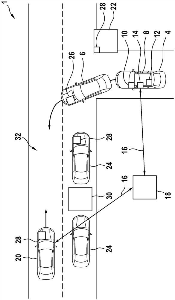 Enabling reverse motion of preceding vehicle at bunched traffic sites