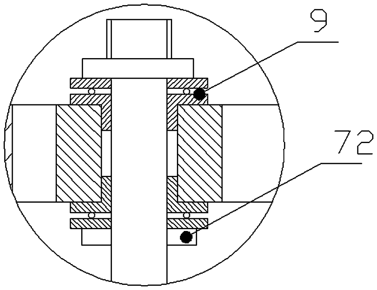 Standing position automatic tracking protection device for radiology department