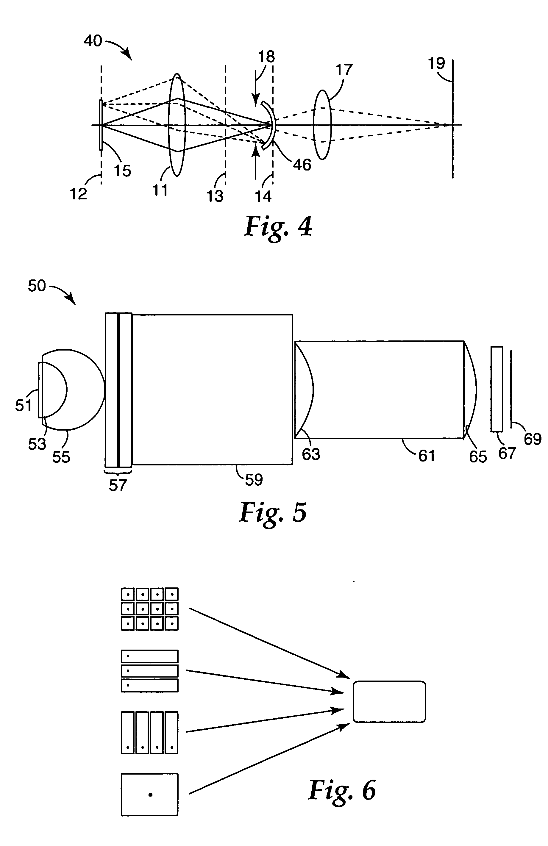 Projection system with beam homogenizer