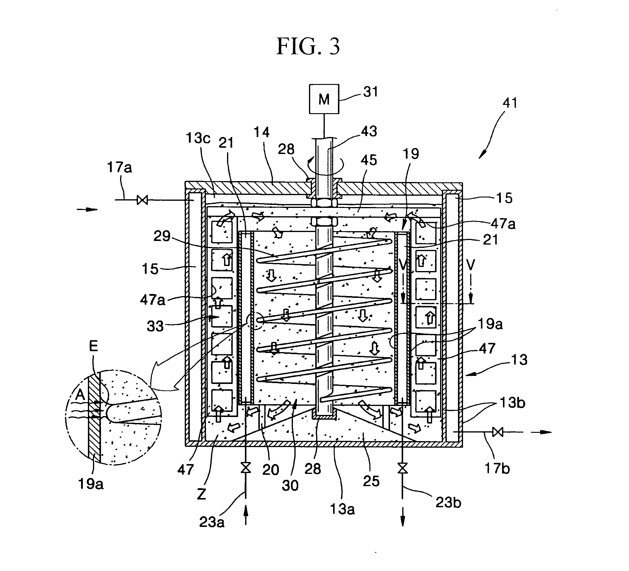 Apparatus for mixing viscous material