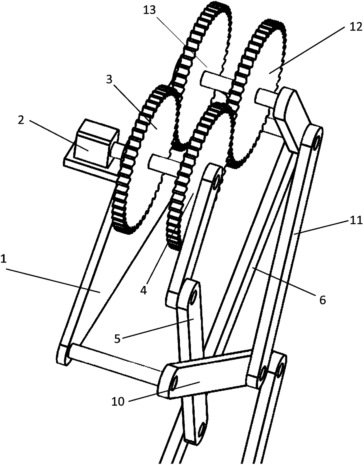 Single-degree-of-freedom energy storage and release integrating bionic jumping mechanism