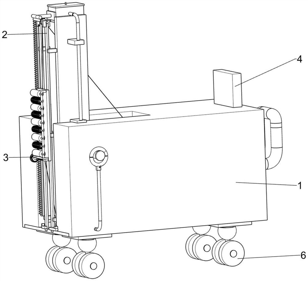 Multi-angle pit filling, material supplementing and wall painting device