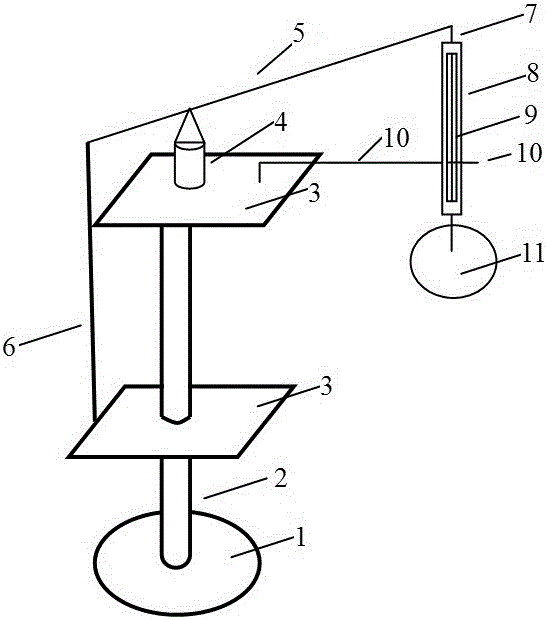 Method for measuring Young's modulus of metal wire by lever weighting