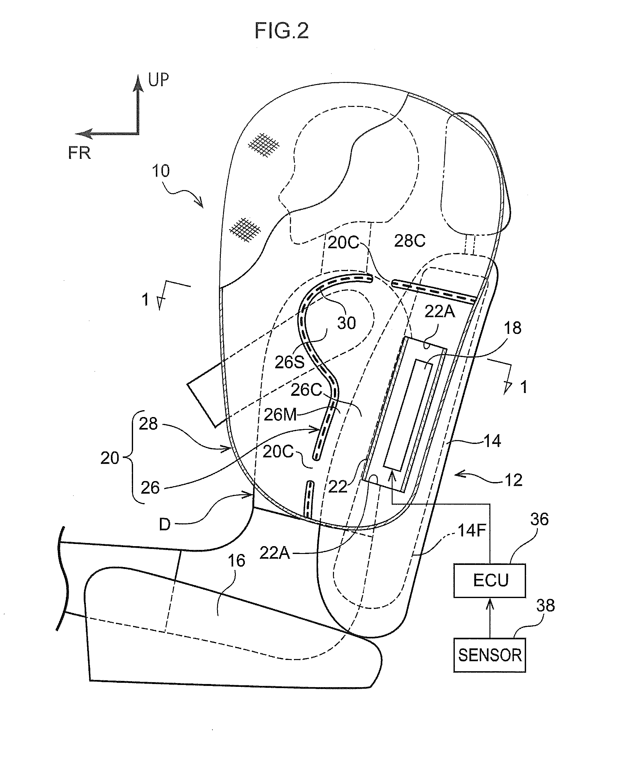 Far side airbag device
