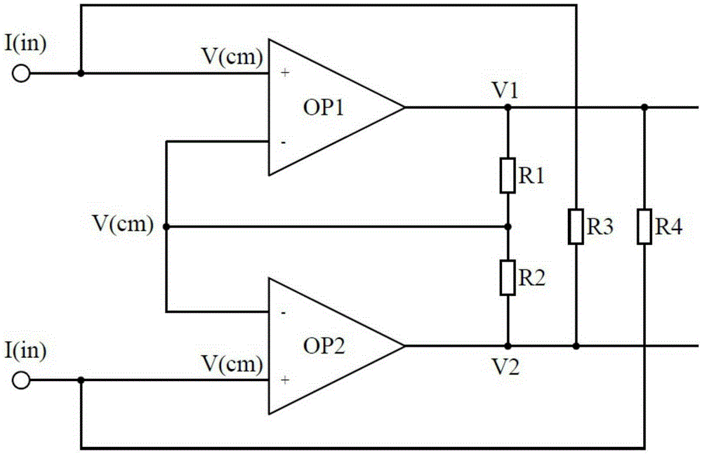 Acquisition amplifier circuit for floating weak current