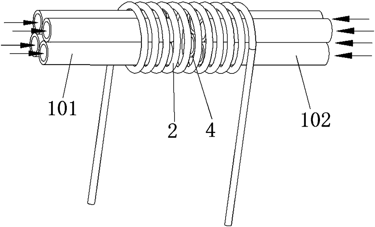 An atomizing unit and an electronic cigarette atomizer including the atomizing unit