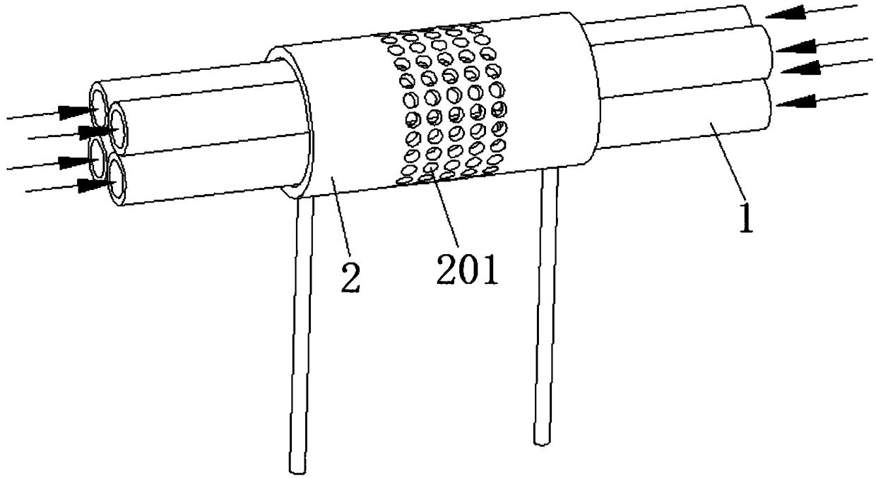 An atomizing unit and an electronic cigarette atomizer including the atomizing unit