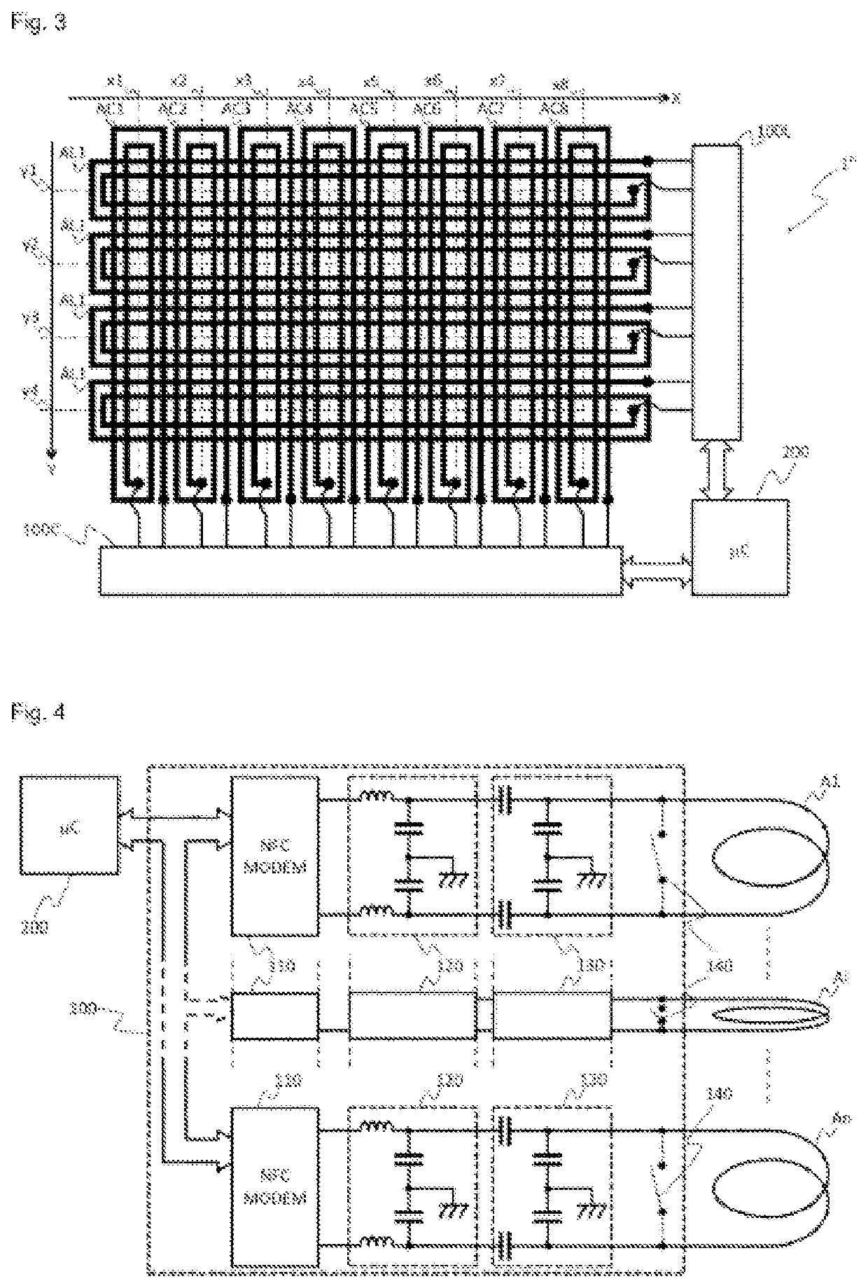 Near-field communication surface and method for locating on said surface