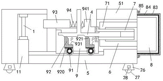 Loading device used for material rigidity test, and use method thereof