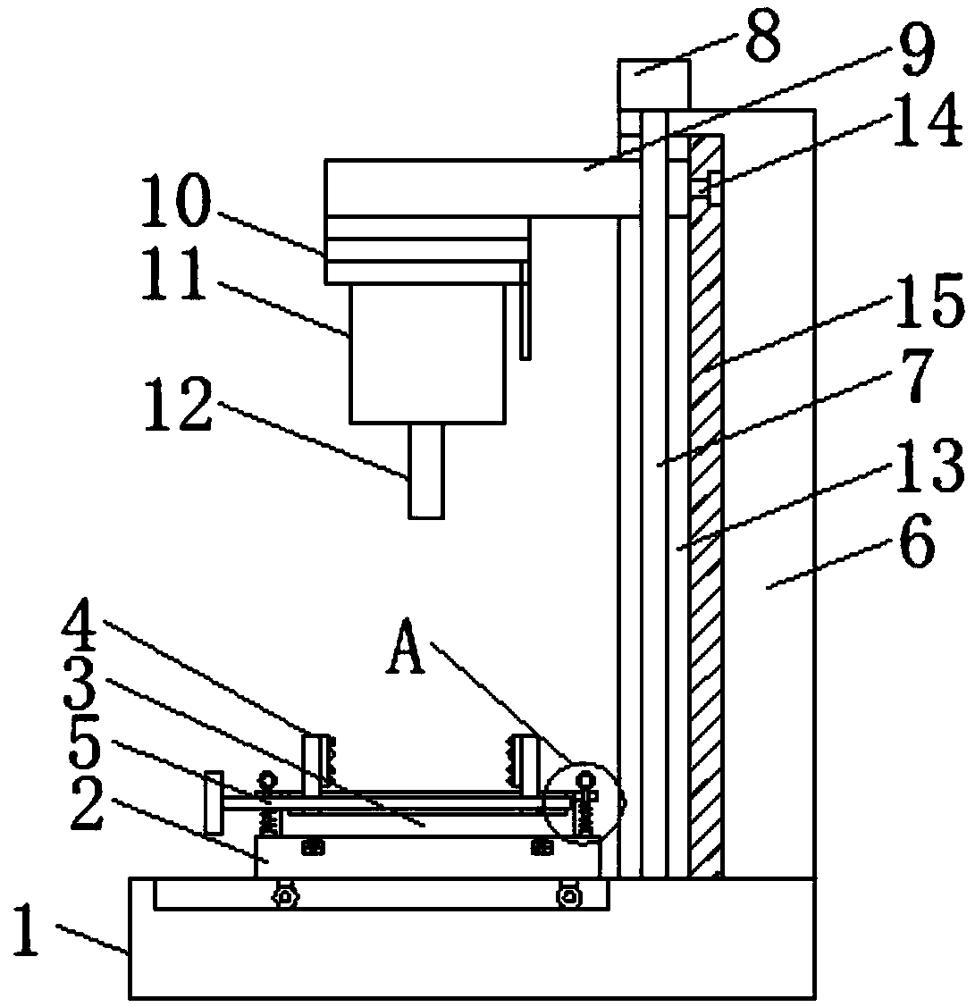 High-precision drilling device for hardware machining