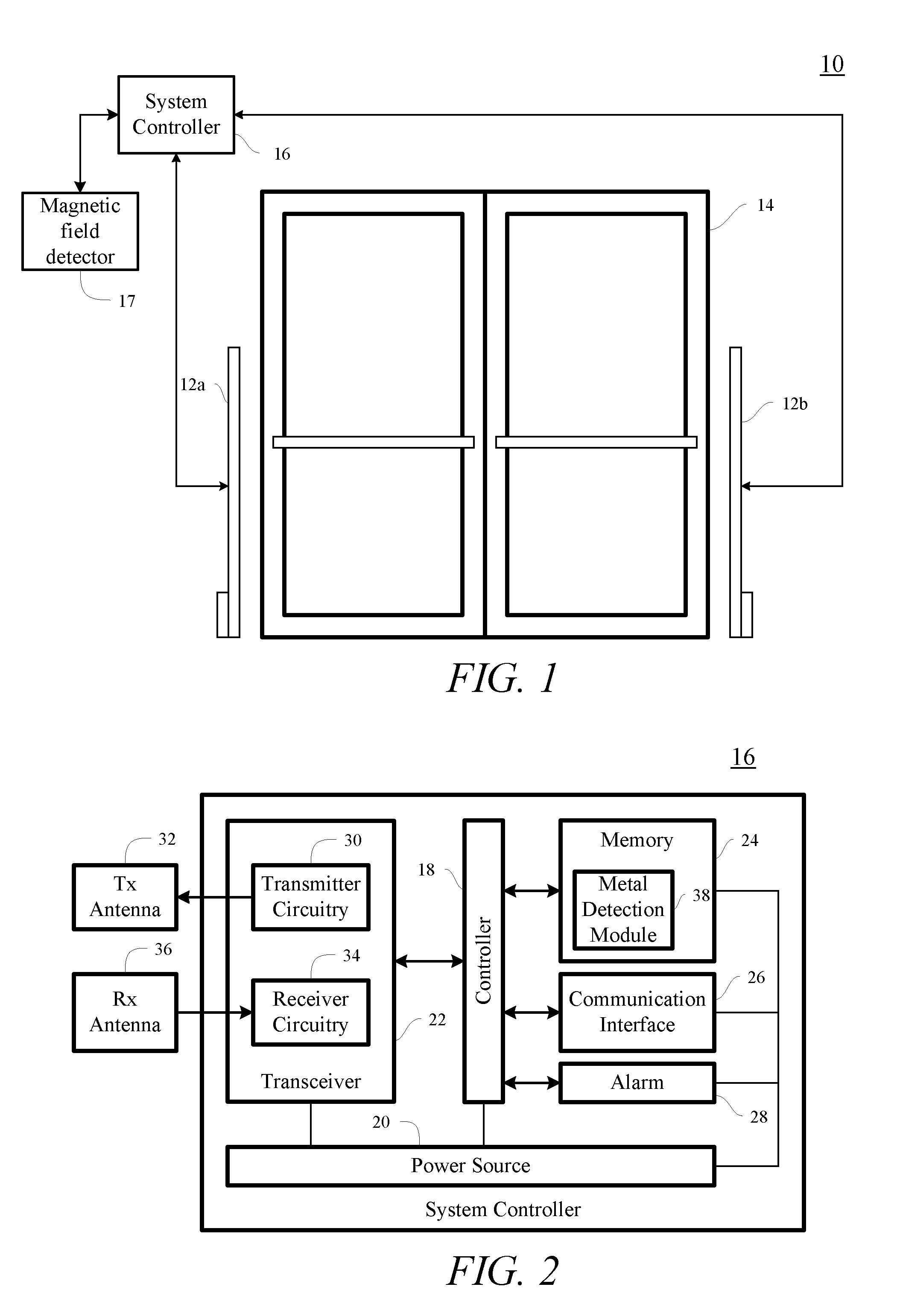 Electronic article surveillance system with metal detection capability and method therefor