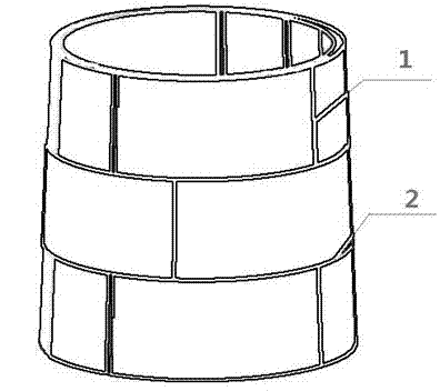 Novel wind power generation precast concrete tower component seaming structure and method