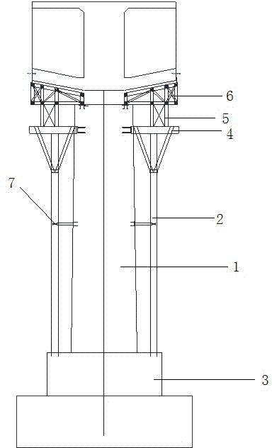 Continuous beam 0# block support and installing method