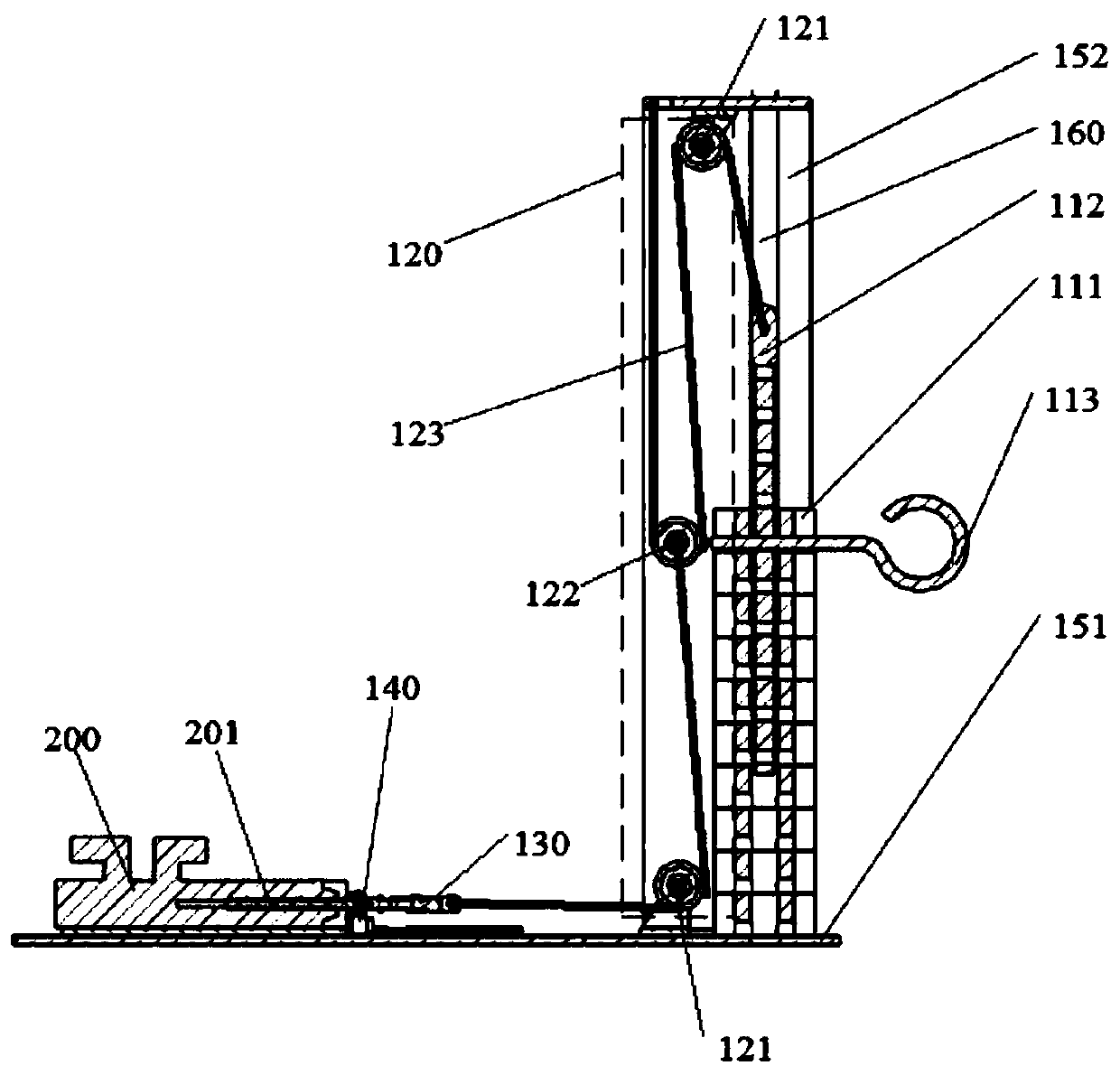 Testing device for linear driving power device