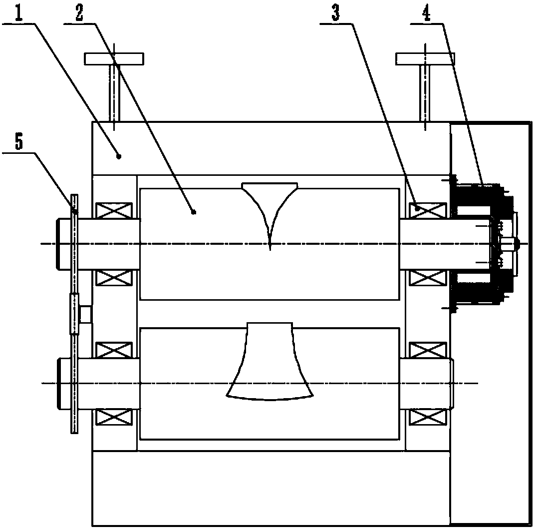 Roller type wedge transverse rolling machine directly driven by frameless permanent magnet synchronous motor