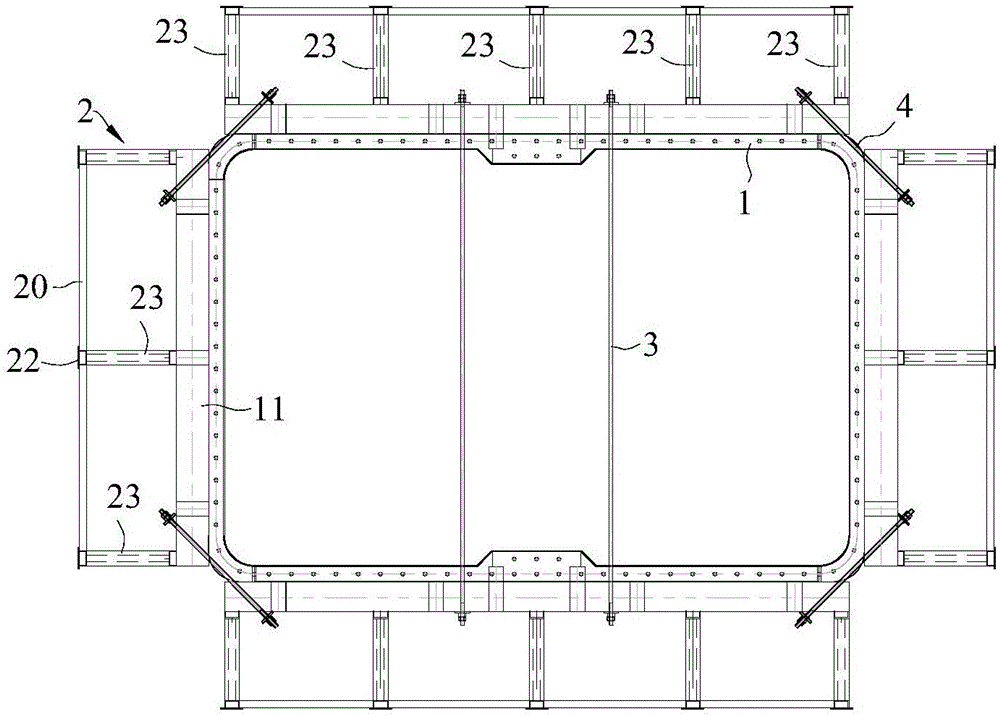 Railway high pier body template and scaffold integrated turnover formwork segmental construction method