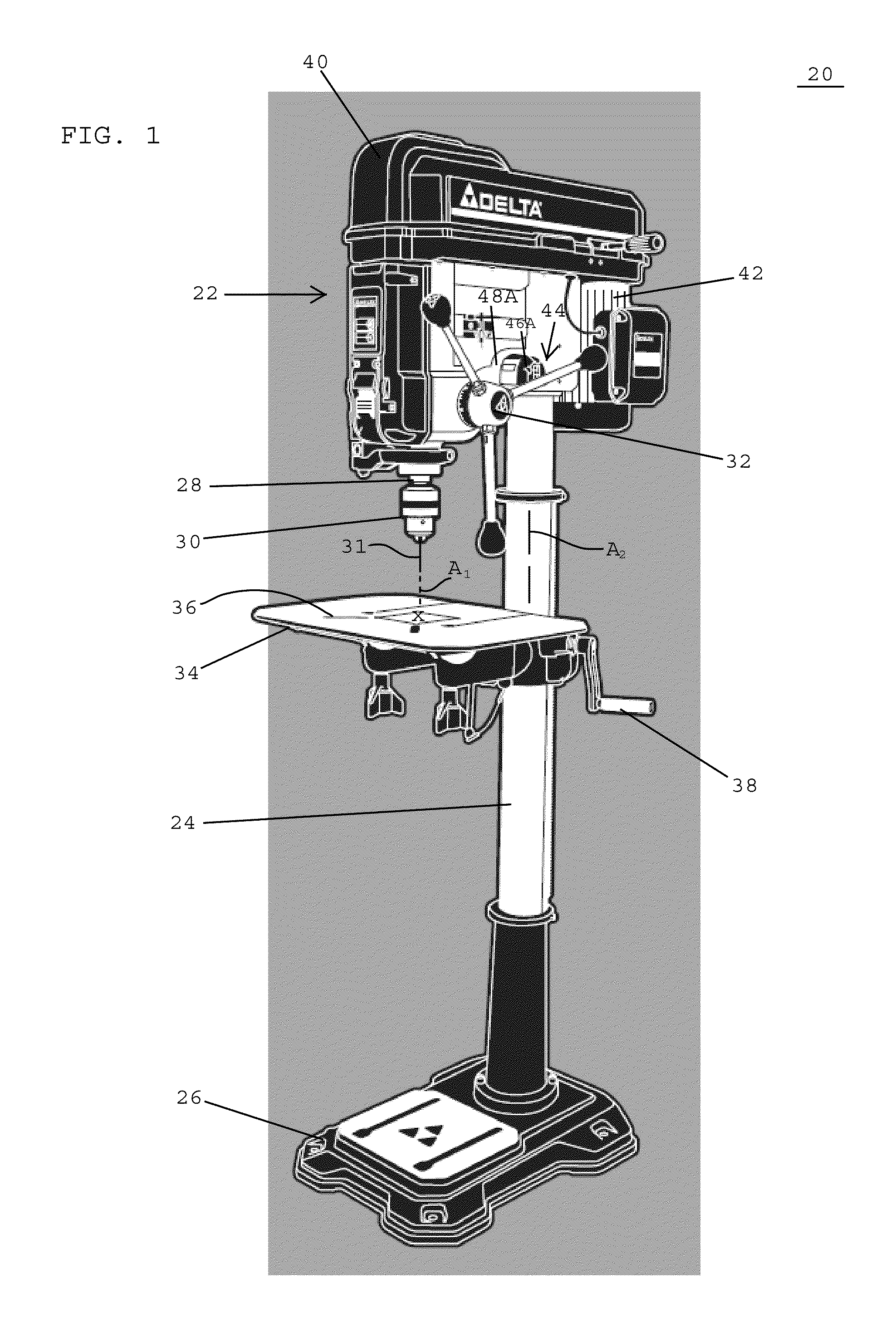 Drill presses having laser alignment systems and methods therefor