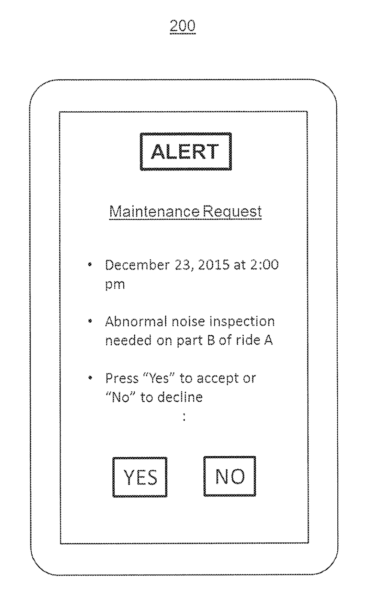 Cost effective ride maintenance tracking system and method thereof